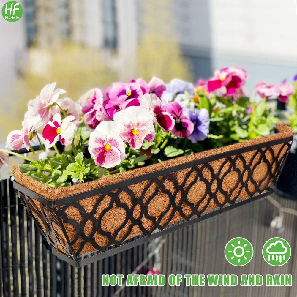 HFHOME 2PCS 36 inch Window Boxes Coco Liner Thick Coco Fiber Replacement Line...