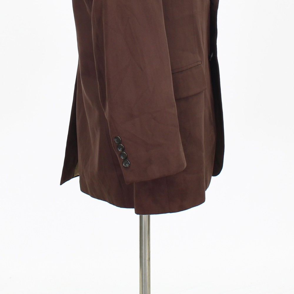 Chaps 41R Brown Sport Coat Blazer Jacket Solid 2B Polyester