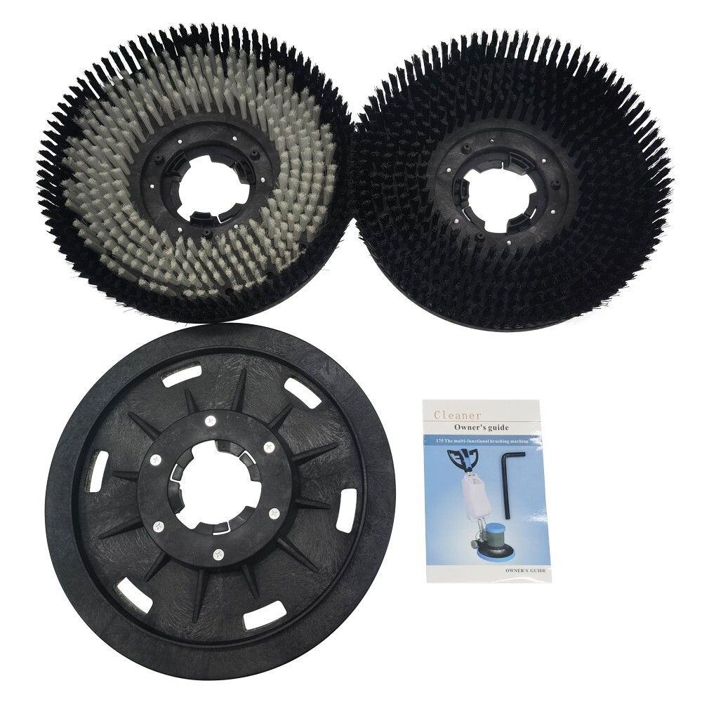 17" Multi-functional Floor Scrubber Buffer Heavy Duty Polisher Machine 1.5HP