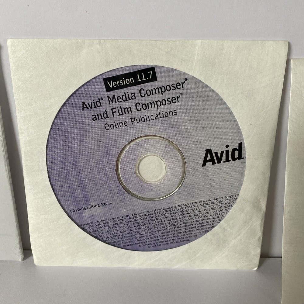 Avid MetaSync, Media & Film Composer Version 11.7 Software CD’s