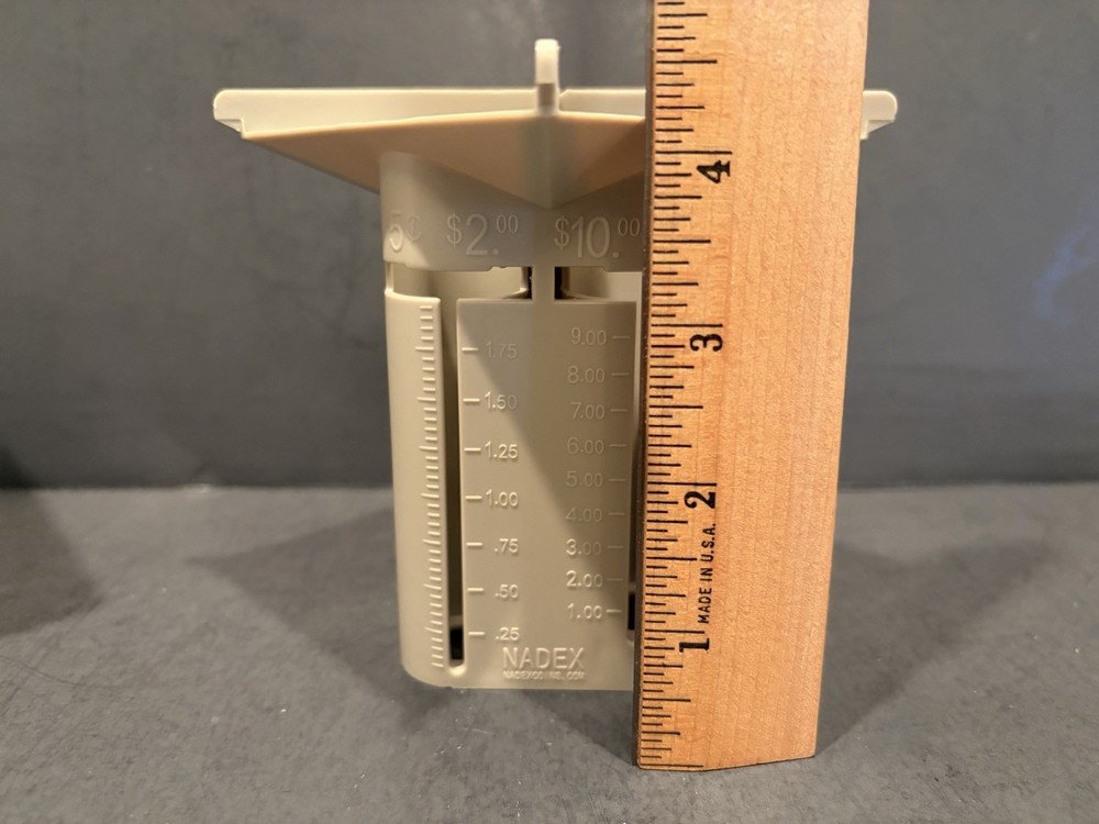 Nadex Small Coin Sorting Tube Beige