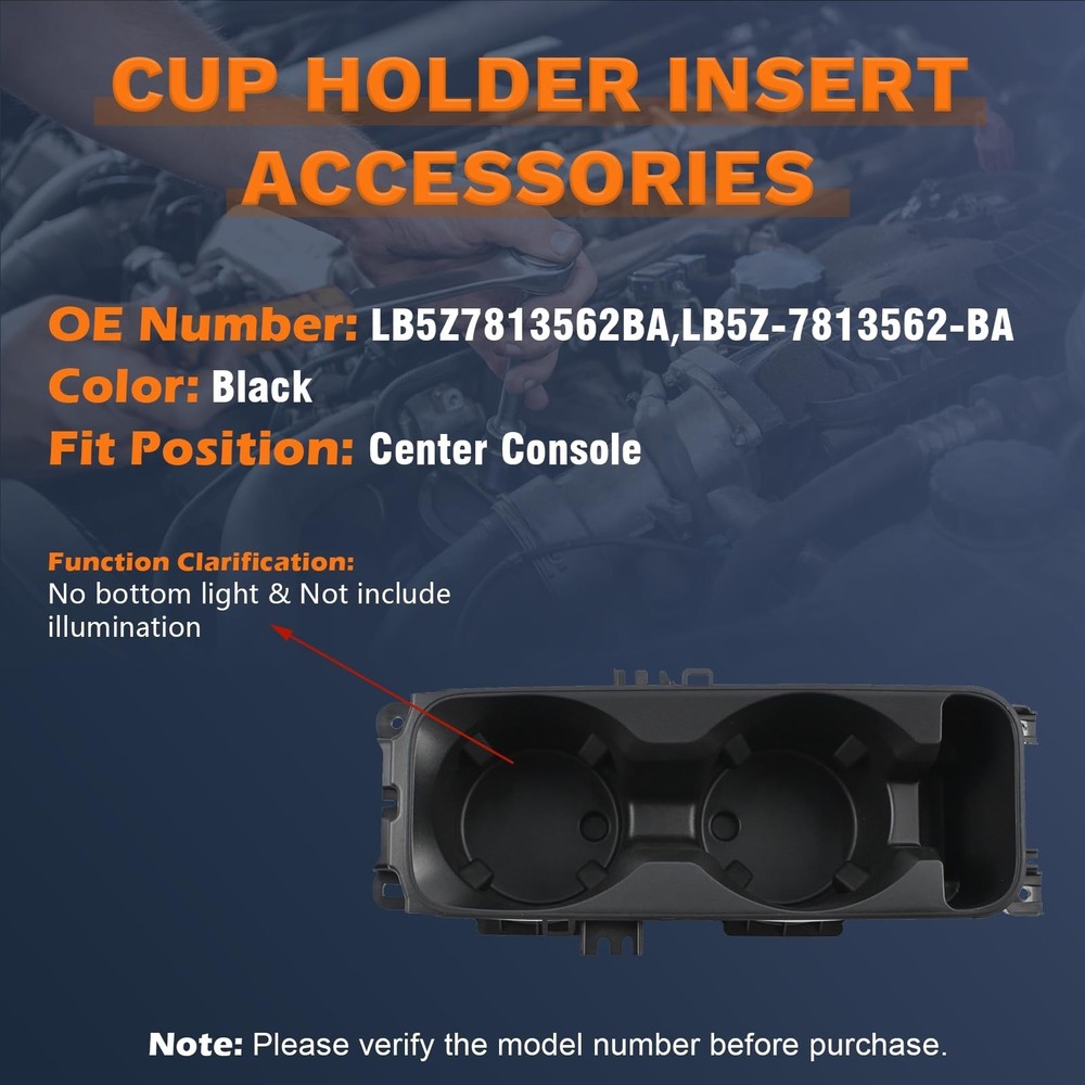 Center Console Cup Holder Compatible with Ford Explorer 2020-2025 Replace LB5...
