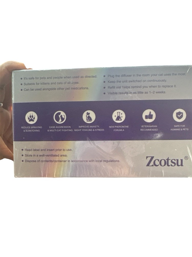 Zcotsu Cat Calming Diffuser Refill Kit- 35 Days Pheromone Formula