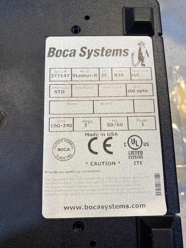 Boca VLemur-R Heavy duty vertical receipt printer - Refurbished -
