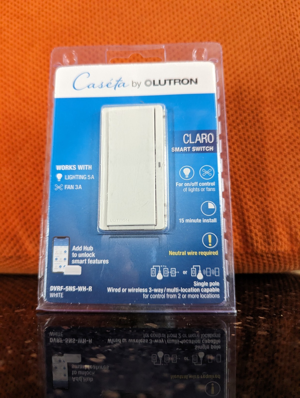 Lutron DVRF-5NS-WH-R Smart Switch Claro BOX DAMAGED