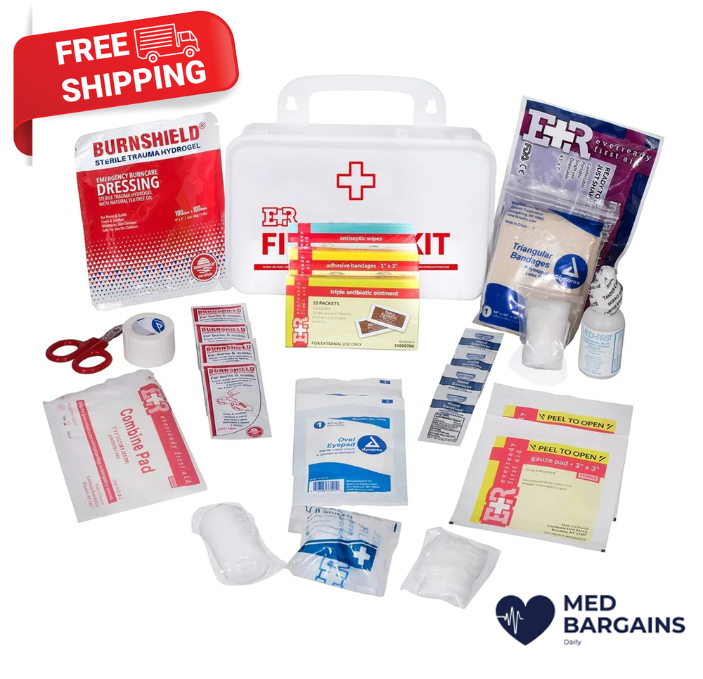 Ever Ready First Aid Basic Ansi First Aid Kit Class A Plastic Case 10-40 Person