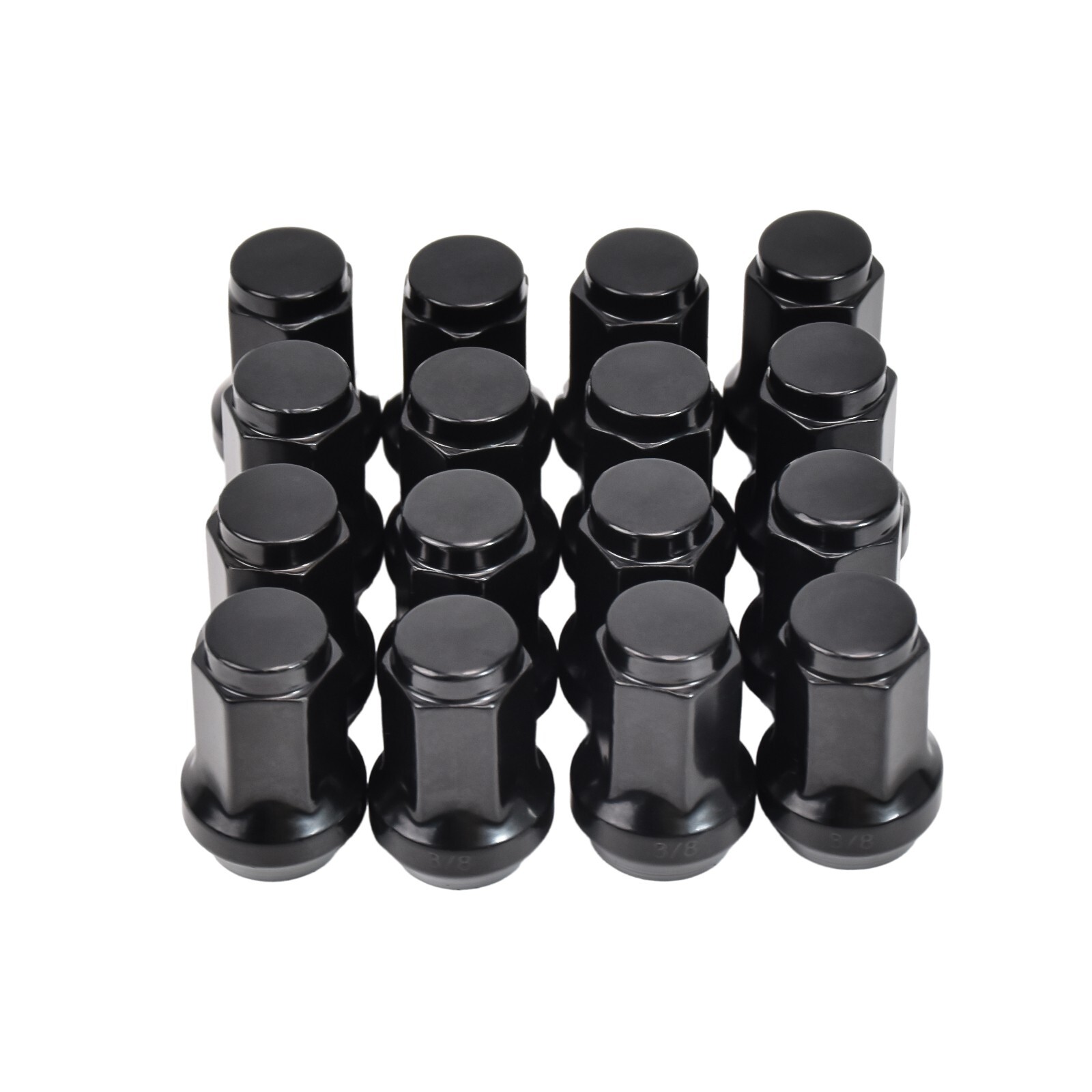 16 Pack 3/8"-24 Black Tapered Lug Nuts for Polaris Ranger 700 Rzr 900xp 800 570