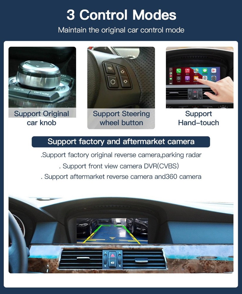 Android Auto/Wireless CarPlay For BMW 3/5er E60 E61 E62 E63 E64 E90 E91 E92 E93