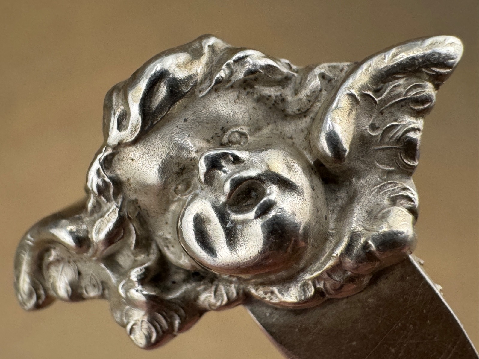 Unger Brothers Sterling Silver Cute Little Angel Book Mark 2.75" Long 6 grams