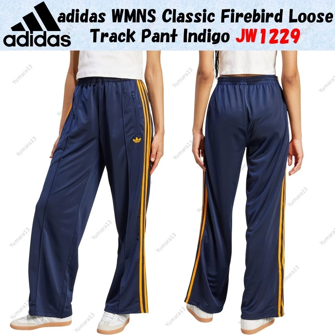 ADIDAS ORIGINALS FIREBIRD TREFOIL WOMENS TRACK PANTS JW1229 NAVY BLUE Size S, M