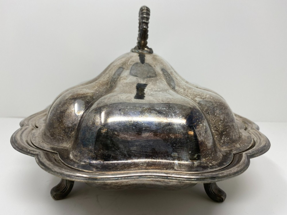 Sheffield Entree Dish with Lid from 1930s