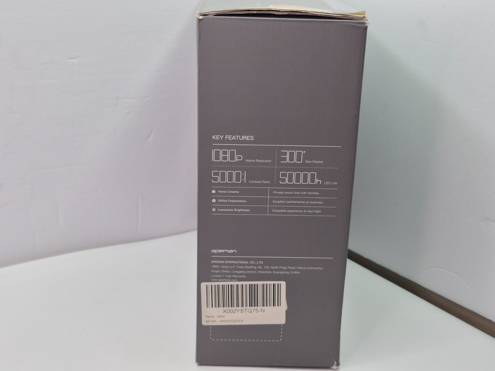 Apeman LC650 Black HD Native 1080P Video Projector