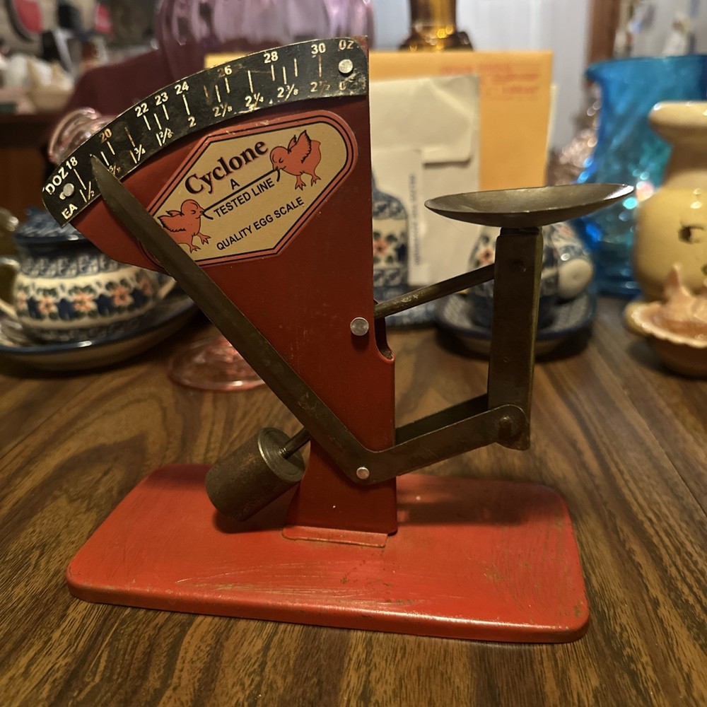 Vintage Cyclone Egg Scale Red Maroon Color