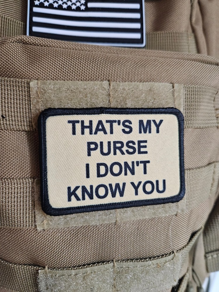 Tan That's my purse meme 2"x3" hook & loop funny patch