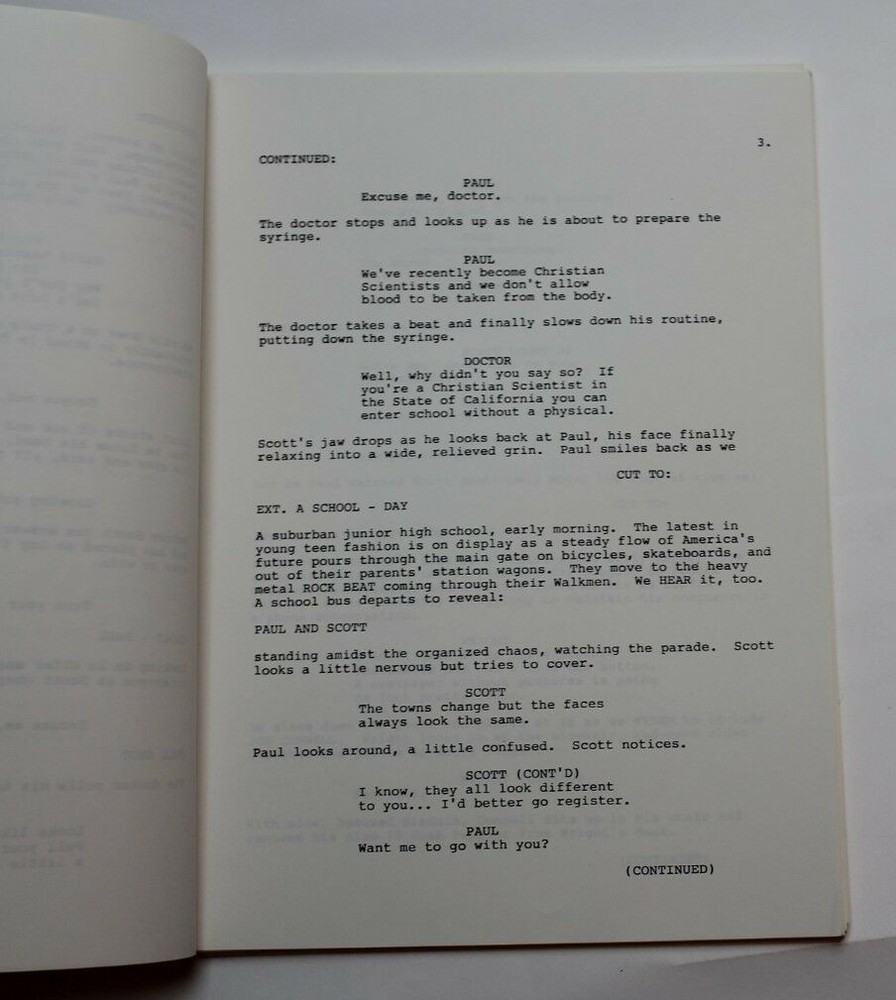 STARMAN / Michael Marks, 1986 alien Sci Fi TV Script "One for the Road"
