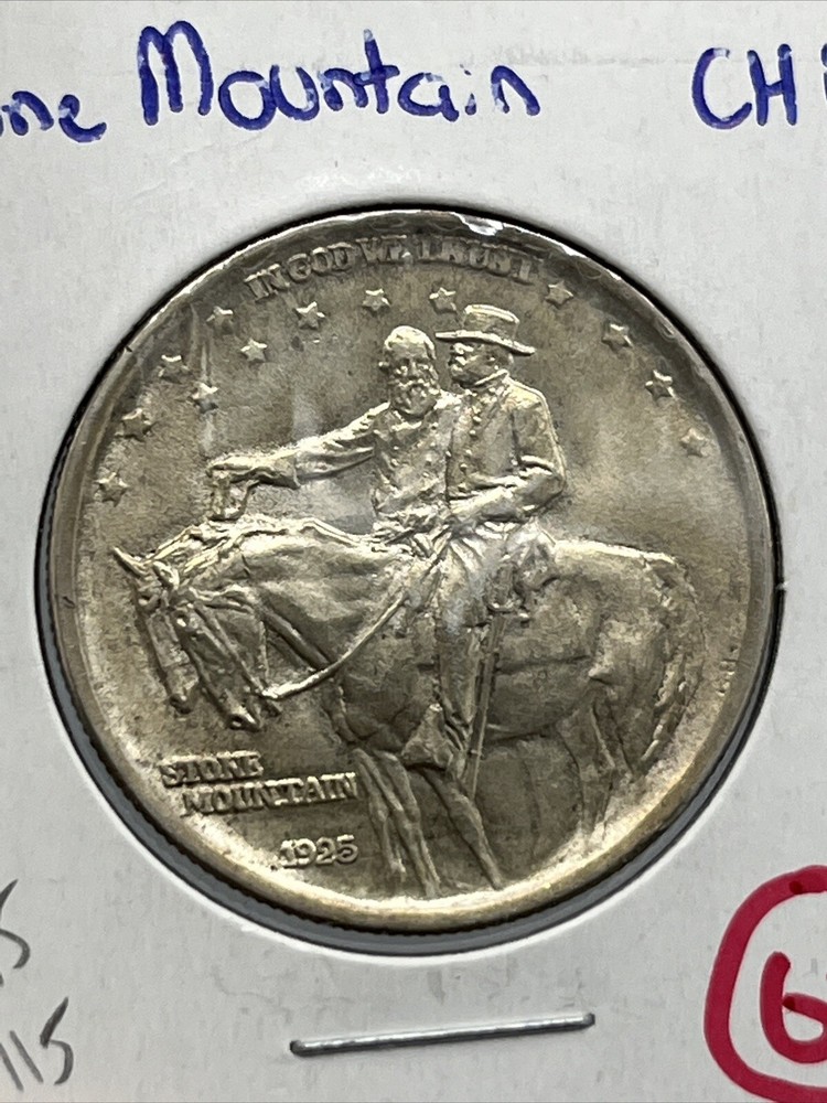 Stone Mountain Commemorative Half Dollar 1925 Solid BU Golden Toning