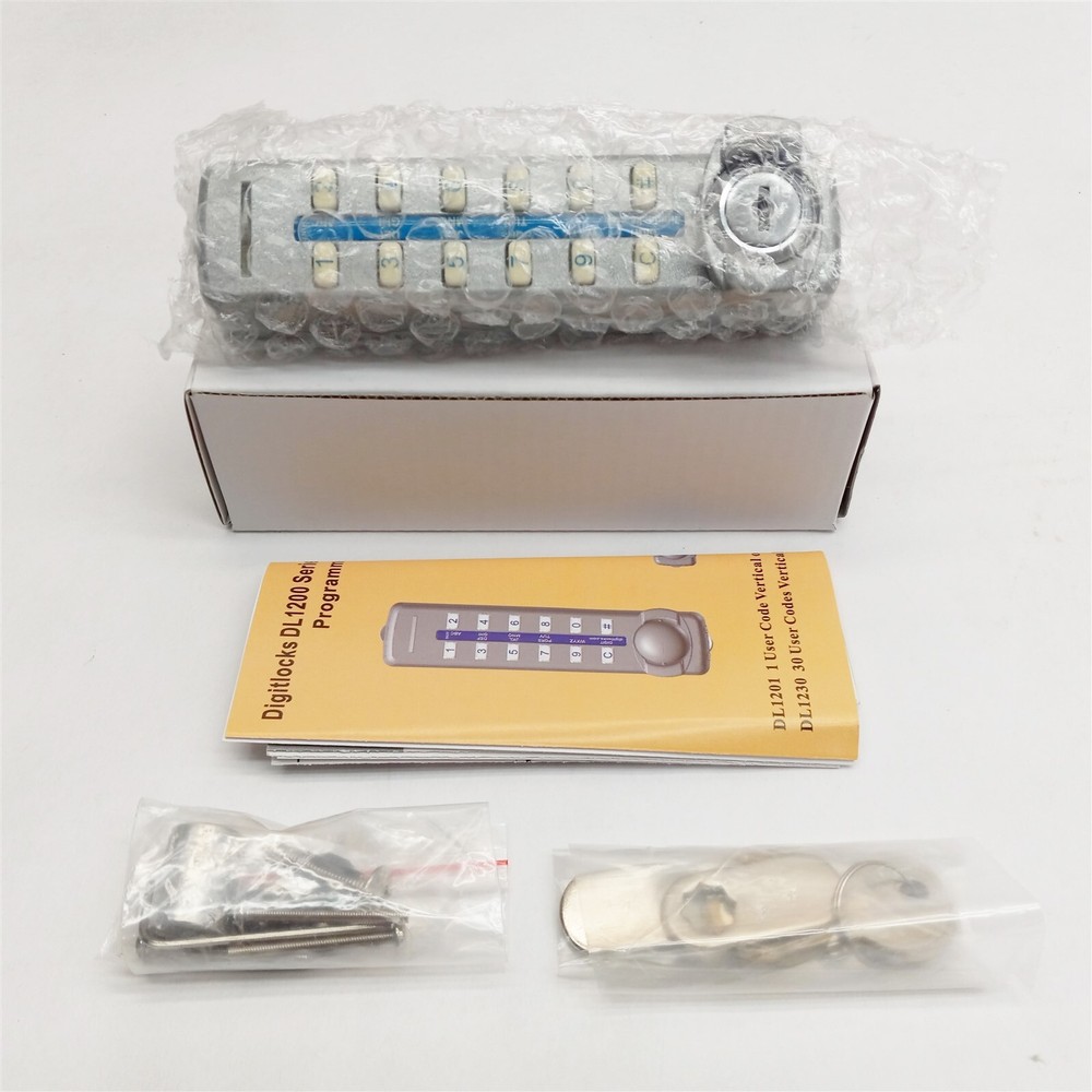 DigitLocks DL1230 Silver Digital Electronic Programmable Cam Lock NO Caps New