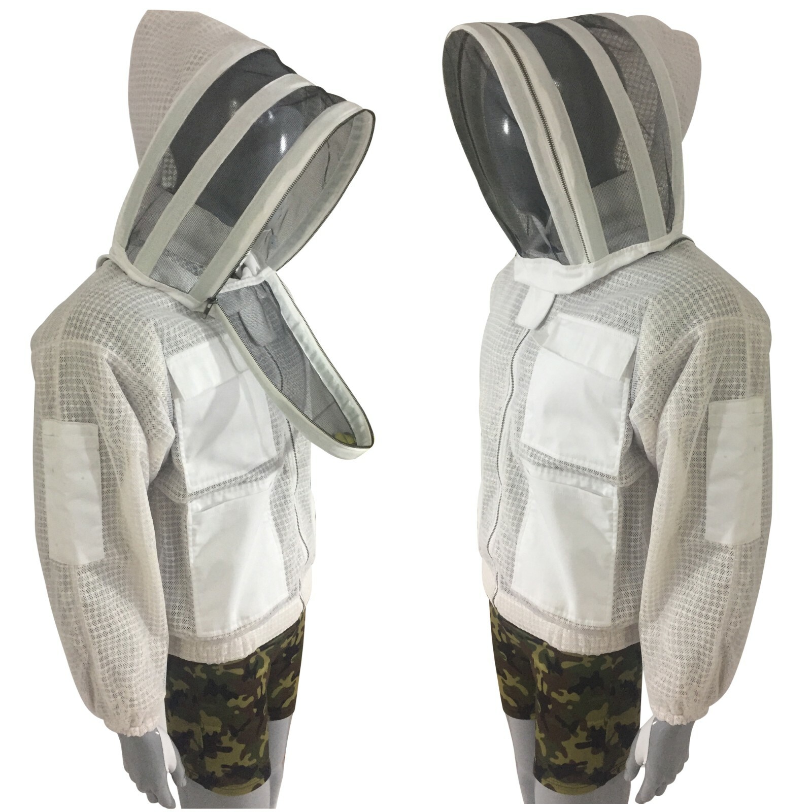 THREE LAYER MESH ULTRA VENTILATED BEEKEEPERS BEE JACKET FENCING VEIL SUPER COOL
