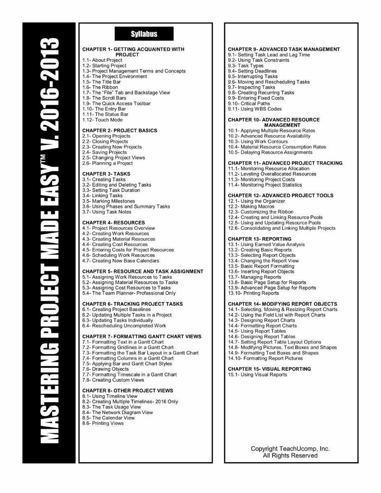 Learn Microsoft PROJECT 2016 2013 Training Tutorial DVD & Digital Course 6 Hours