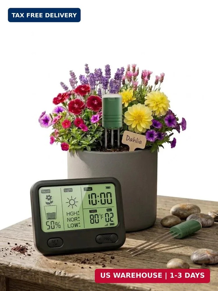 VODESON Soil Moisture Meter for Plants, Multi-Zone Wireless Soil Test Kit & Soil