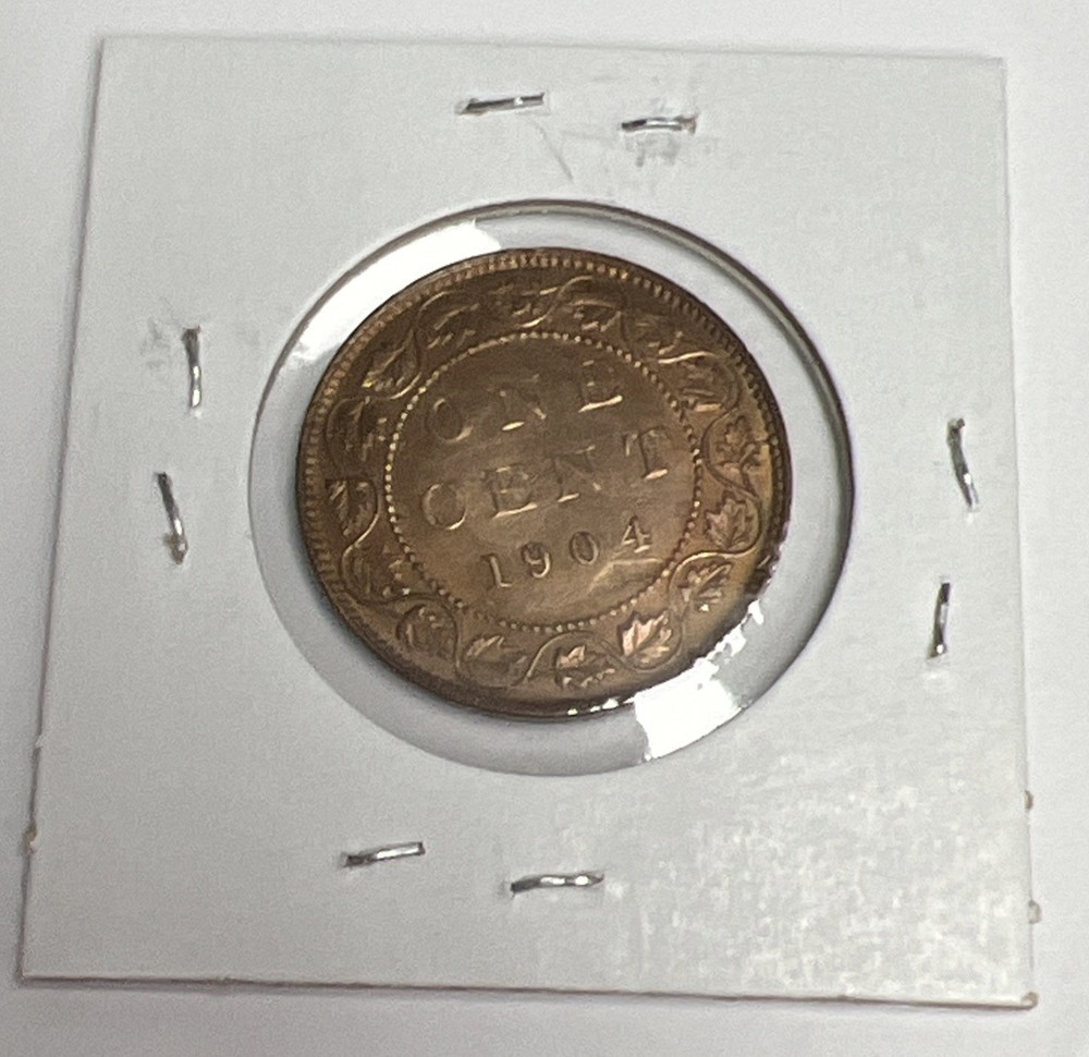 1904 Canada Large One Cent Coin - Red Better Condition