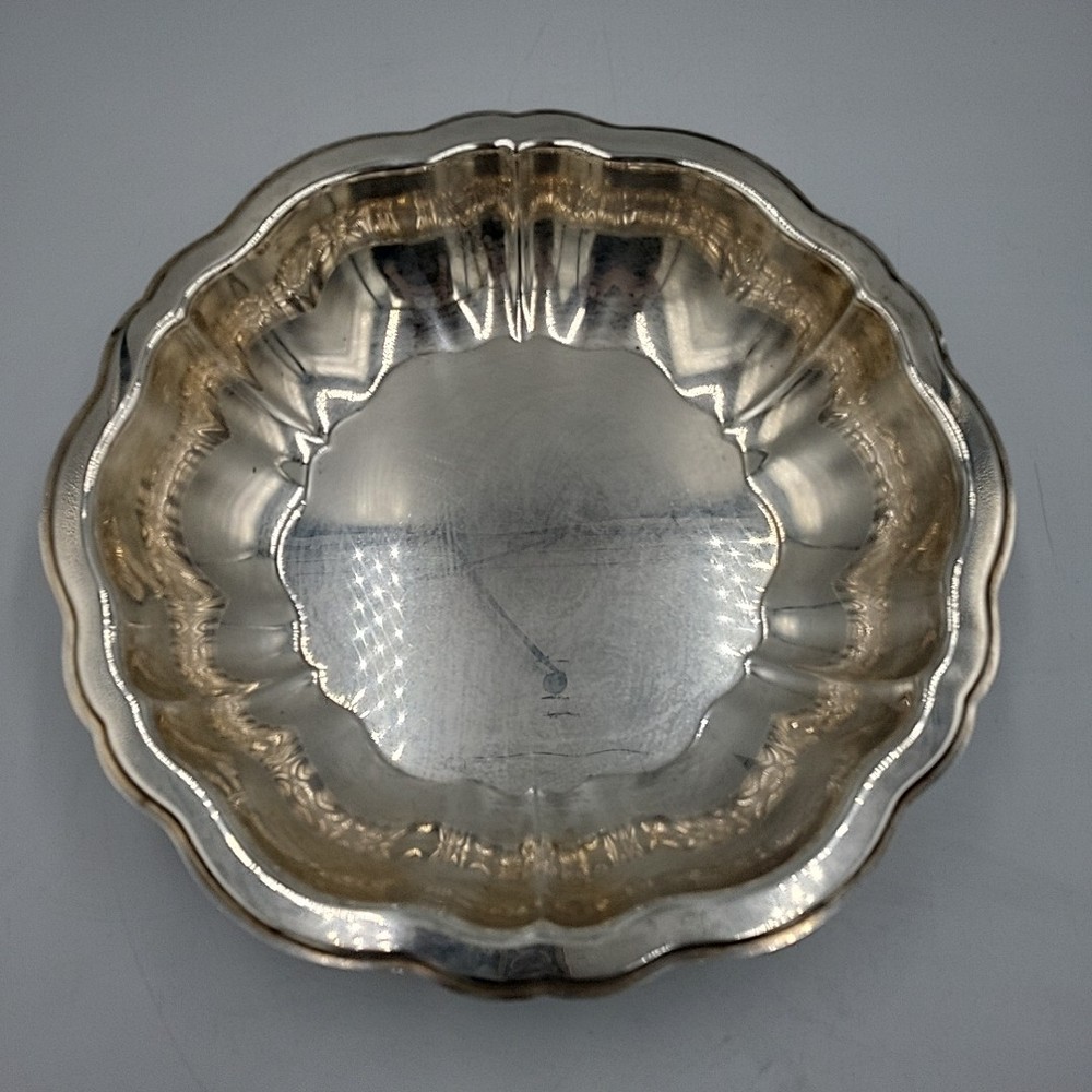 Vintage Silverplate Dish, Trinket / Candy Bowl 9.5" D