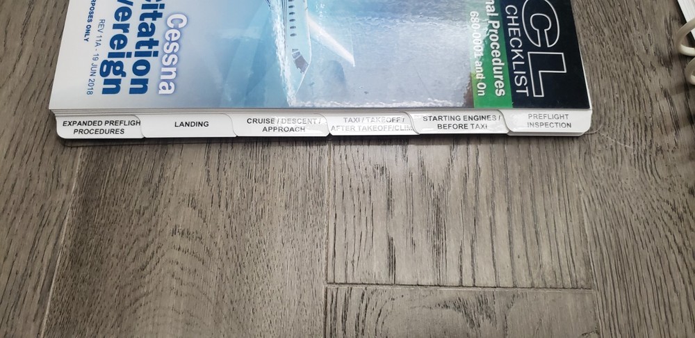 Citation Sovereign Pilot Training Manuals, Normal, Emergency/Abnormal Procedures