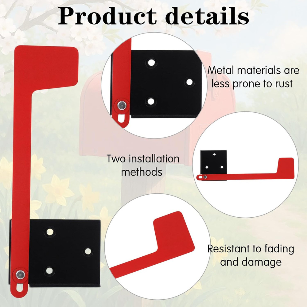 Mailbox Flag Replacement Kit, Galvanized Steel Mailbox Replacement Flag Kit, Too