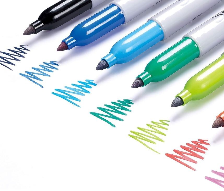 2 PACK! Sharpies Permanent Markers, 8 Count, Fine Point, Assorted Colors Set Lot