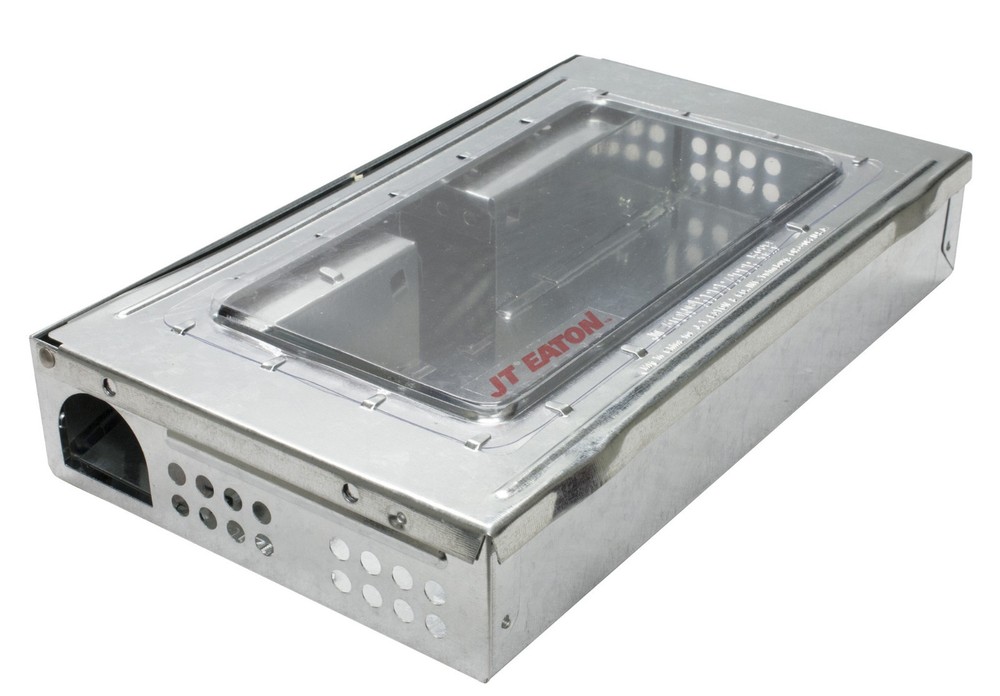 Tin Cat Style Multiple Catch Mouse Trap Clear Lid Repeater Humane Mouse Trap