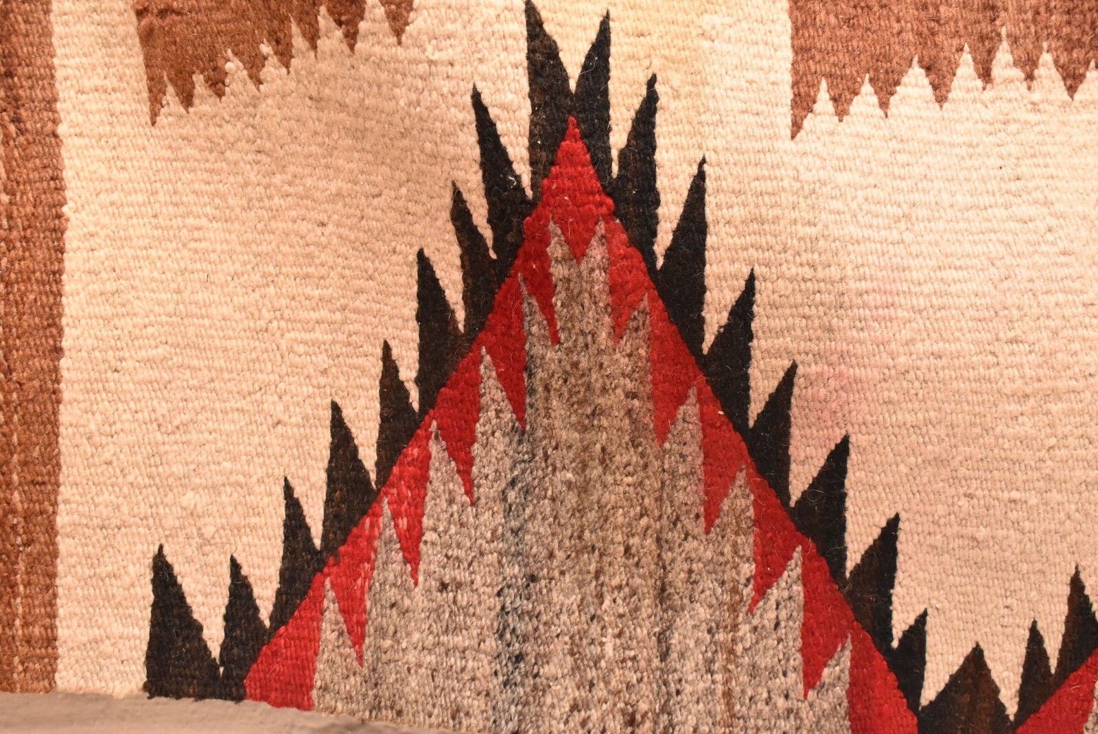 Antique Navajo Large Rug Native American Indian Weaving 62x31 Textile Vintage