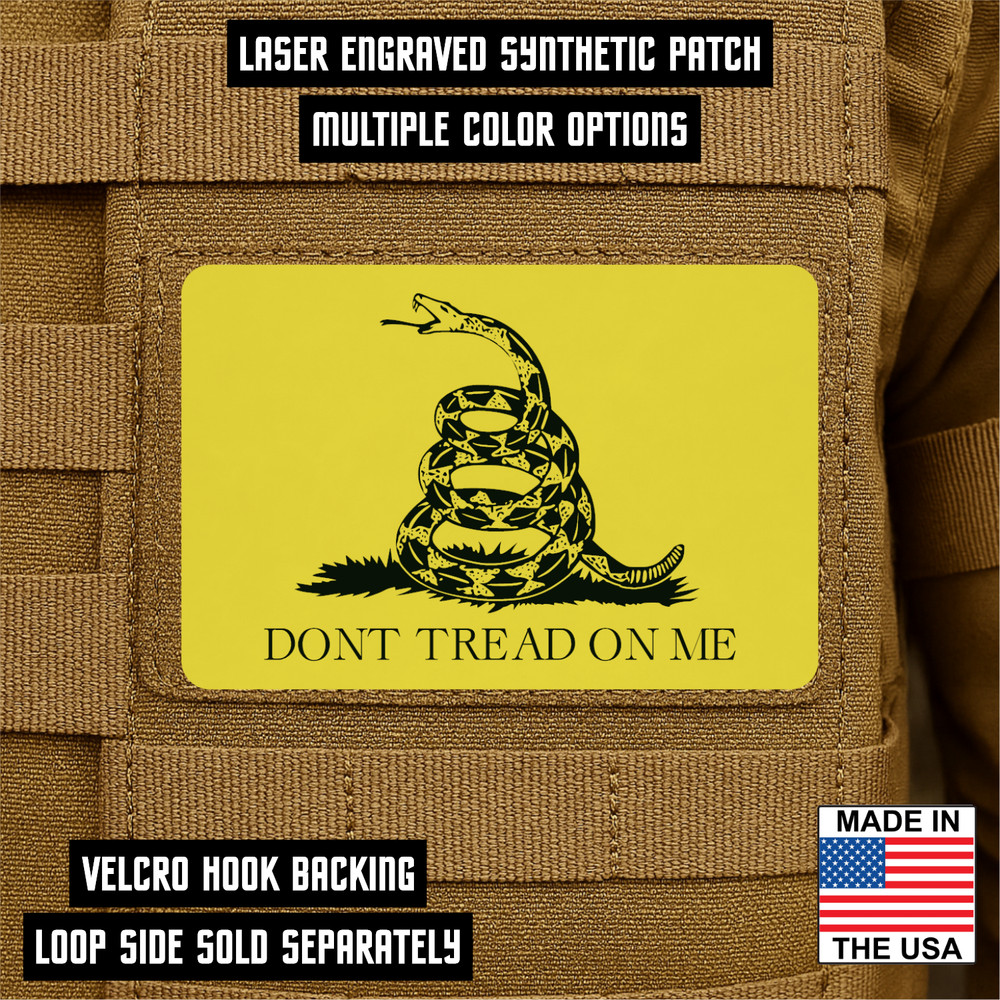 Don’t Tread On Me Morale Patch 2x3" Hook & Loop Gadsden Flag Plate Carrier Patch