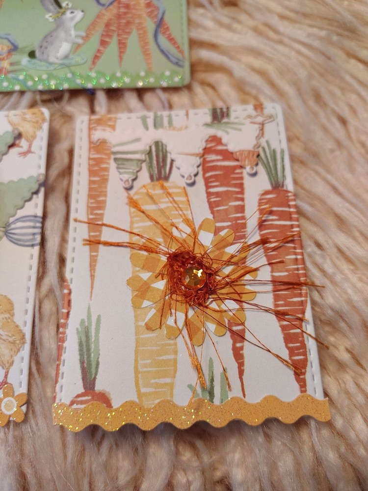 Handmade Junk Journal Happy Easter Bunny Chicks Carrots Tags Shabby Chic Spring