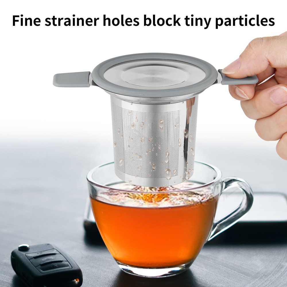 Ohtomber Tea Infuser Strainers, Stainless Steel Loose Leaf Silver