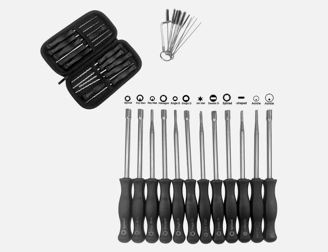 12 Pcs Screwdriver Carb Adjustment Tool Tune up Kit 2 Cycle W/ Cleaning Brush