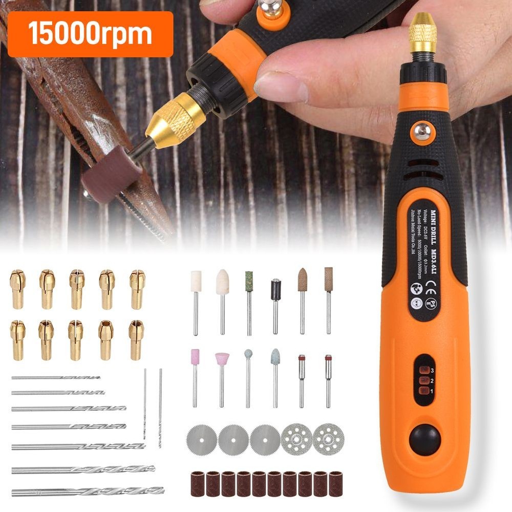 47x Electric Cordless Grinder Rotary Tools Variable Speed Drill Accessories Kit