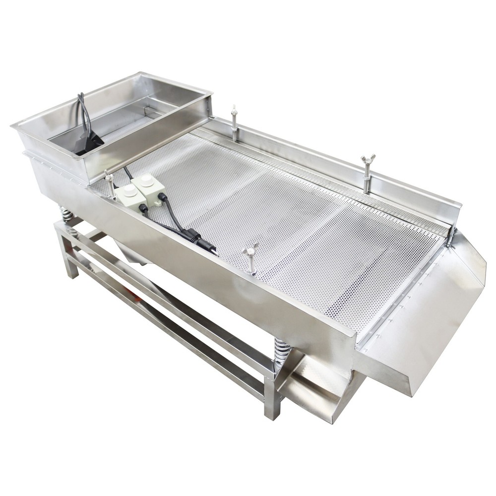 Electric Linear Vibrating Screen Sifter Sieve Machine 3mm Screen Single Layer