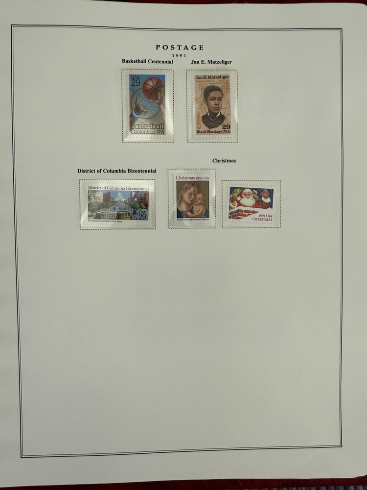 Scott US Platinum Hingeless Album & Slip Case $101+ FV - 299 Stamps - VOLUME 7