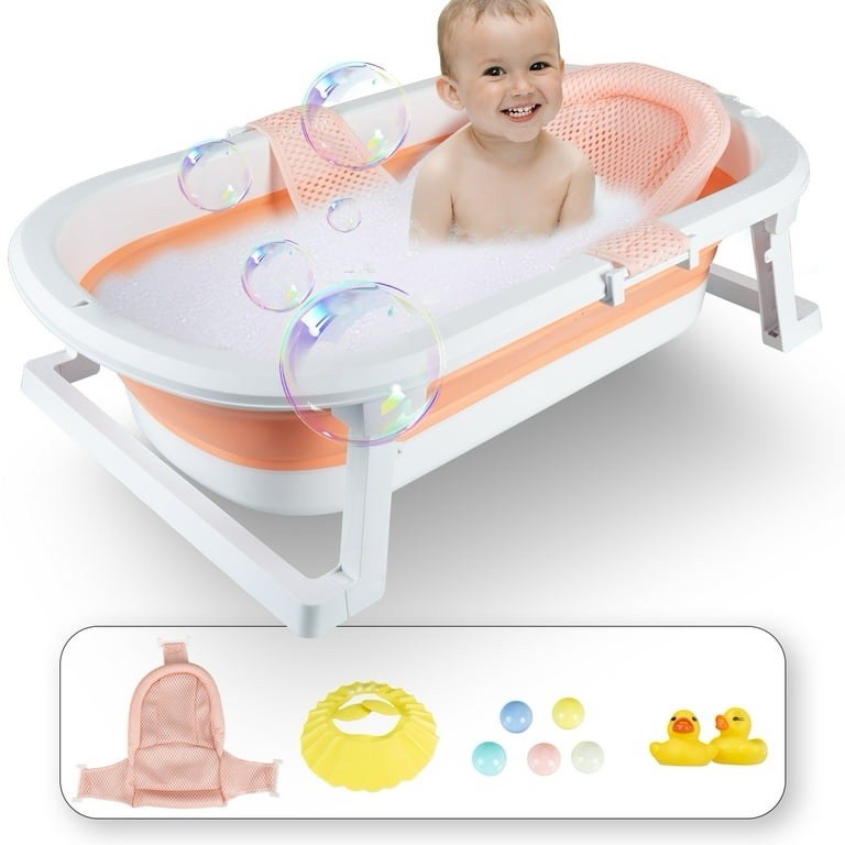 Foldable Baby Bath Tub Collapsible Infant Safety Shower Bathtub