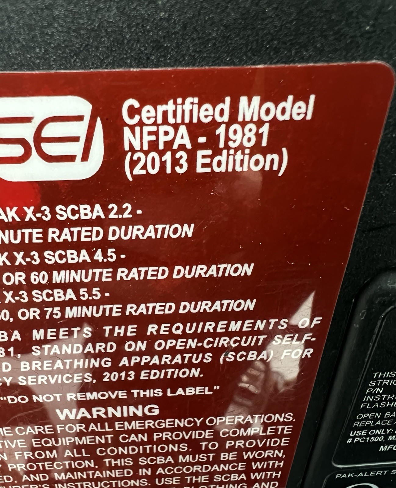 Scott 5.5 Air-Pak X3, EZ Flo Regulator, EBSS, Snap Change Cylinder Connection