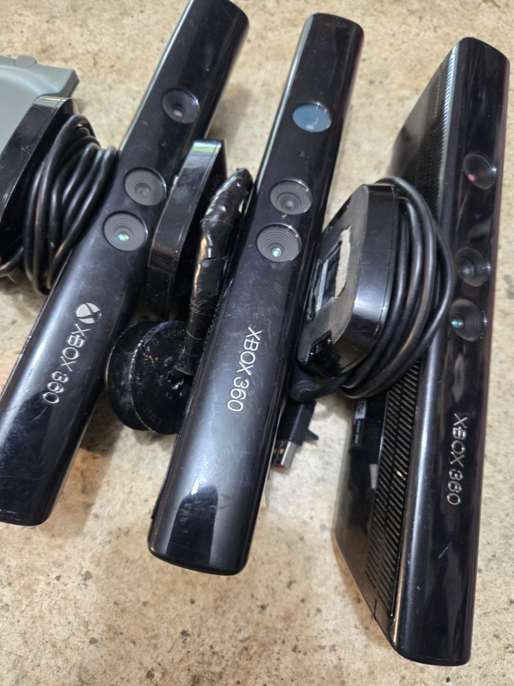 3 Microsoft Xbox 360 Kinect Sensor Bars & 60GB Hard Drive Used & Untested Bundle