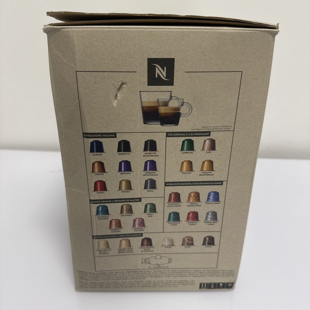 Nespresso Pixie Espresso Capsule Cofee Machine By Delonghi Black Silver