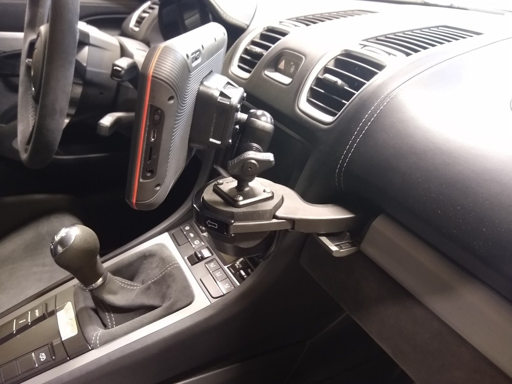 Garmin Catalyst mount for Porsche cupholder