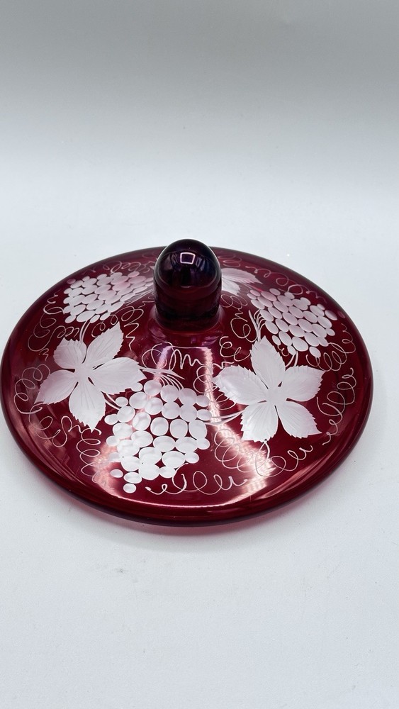 Egermann Czech Bohemian Lidded Candy Dish