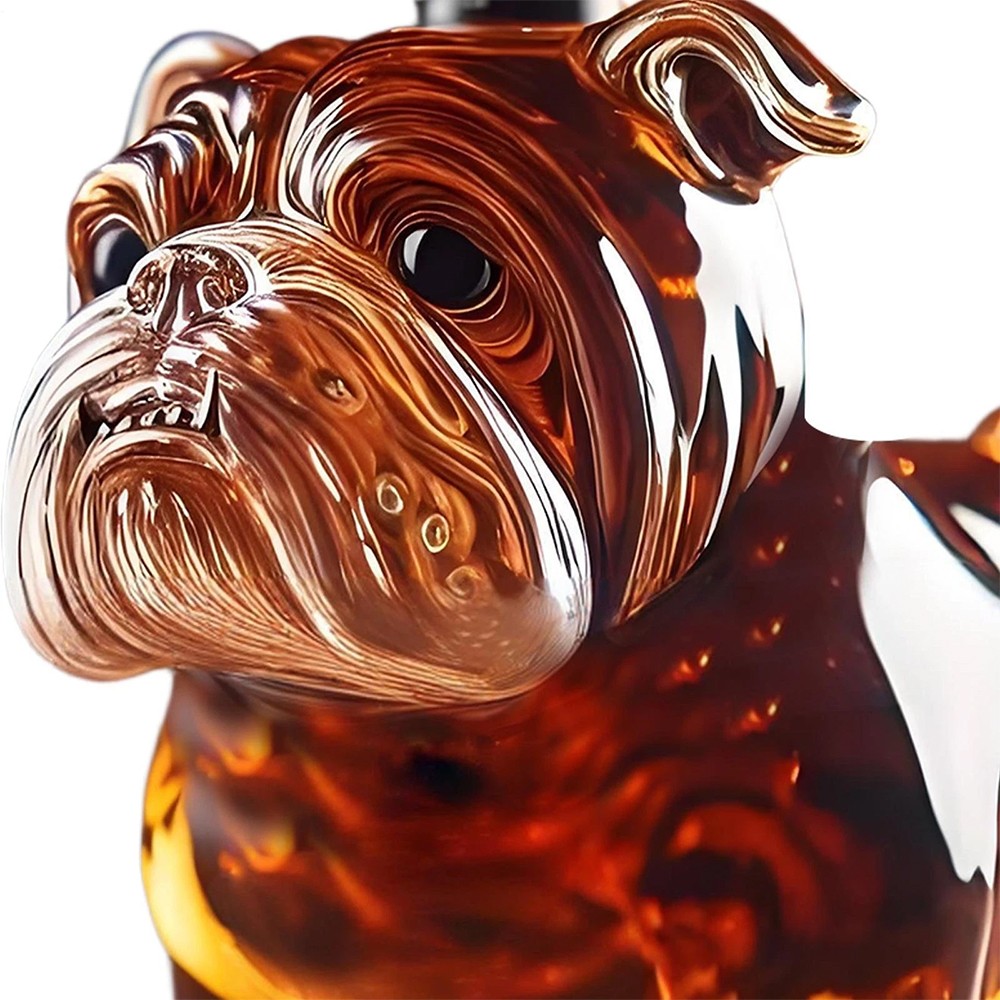 Bulldog Whiskey Bottle Funny Whiskey Bottle Unique Bulldog Whiskey Bottle
