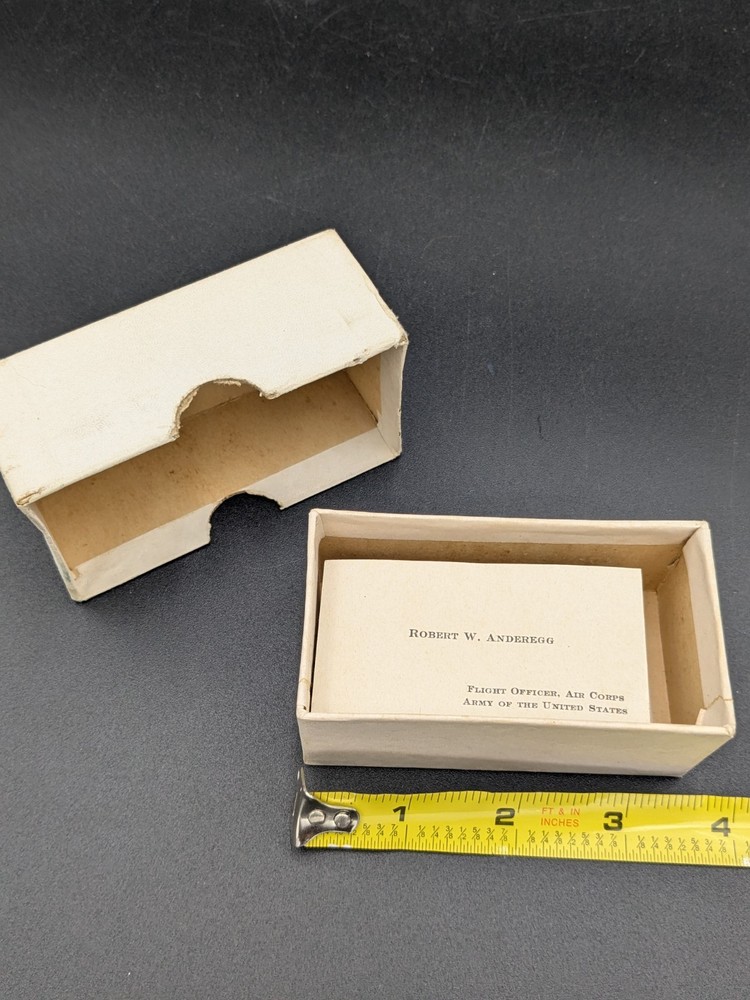 WWII Era Army Air Corps Calling Cards Flight Officer & Lieutenant