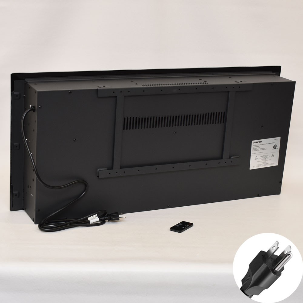Driven Built-In Electric Fireplace 40 Inch Remote Control 120V