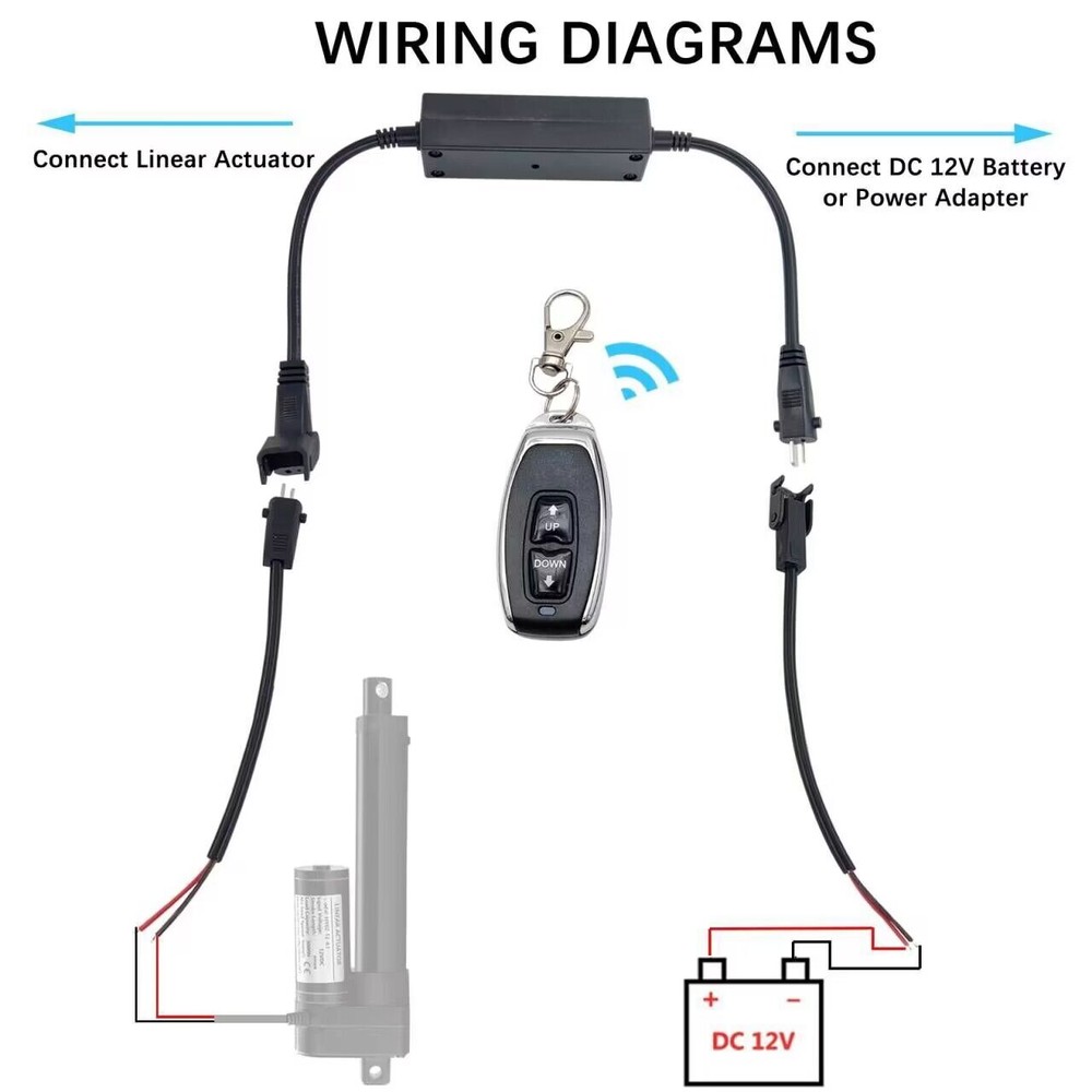 Linear Actuator Controller Motor 12V Momentary Switch Forward/Reverse Wireless