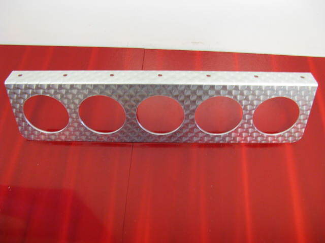 Stewart Warner style under-mount panel for 2 1/16" gauges 5 hole engine turned