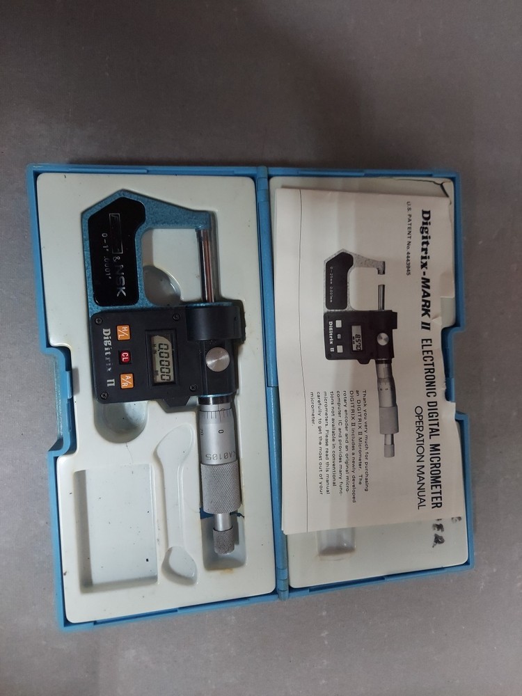 FOWLER NSK DIGITRIX MARK II ELECTRONIC MICROMETER TOOL 0-1" .0001